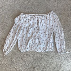 Floral Bubble Top with Ruffle